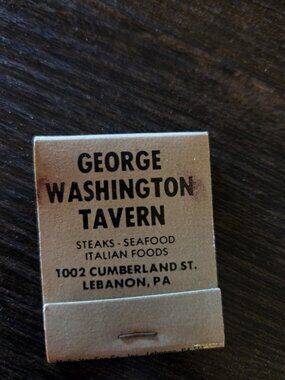 Vintage George Washington 20 Match Matchbook Good Striker Never Used Good Condit